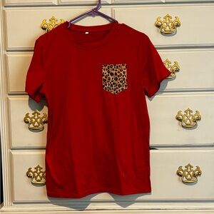 Size small red t-shirt.